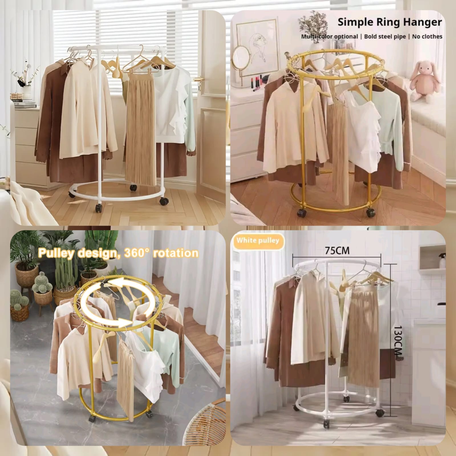 Round Rotatable Clothes Hanger