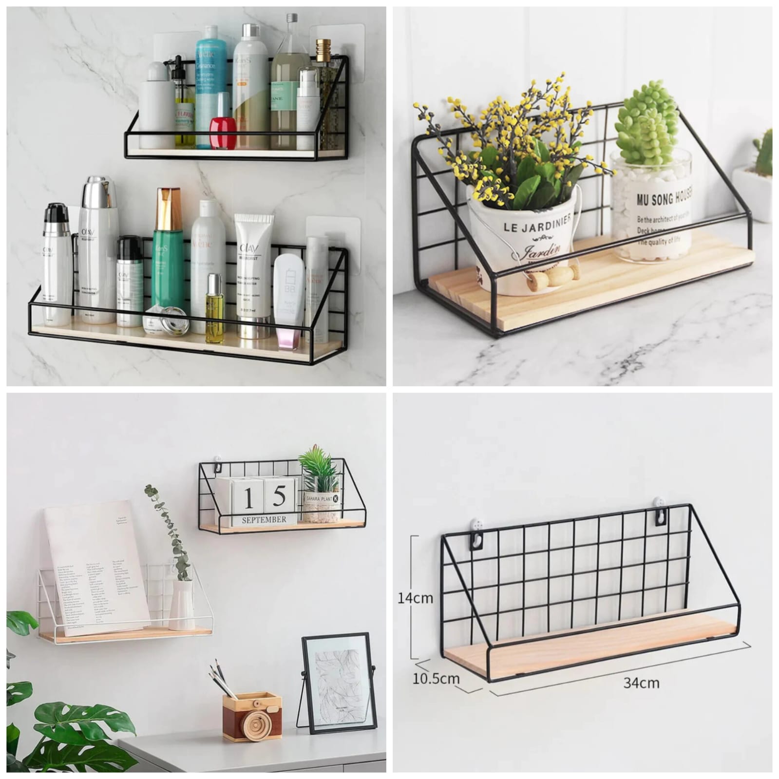 Checks & Boxes Wall Shelf – Modern Storage & Display Rack