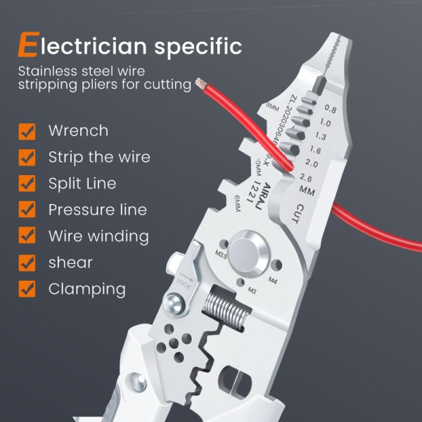 Multi-function Wire stripper and Cutter-10in1