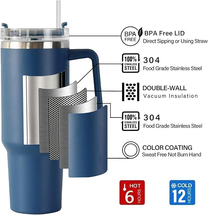 40Oz / 1.18L Vacuum Insulated Stainless Steel Tumbler – Mix & Random Colours