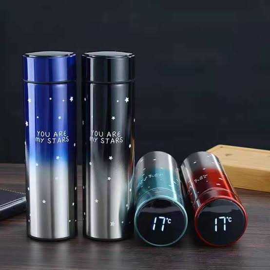 Star Temperature Vacuum Flask – 650ml (Mix & Random Colors)