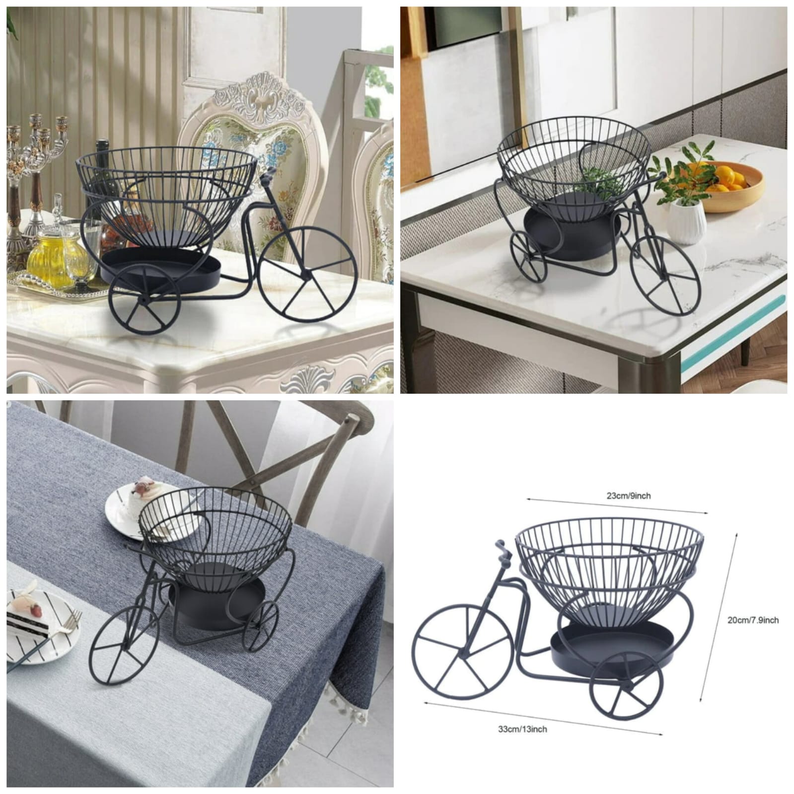 2 Tier Decorative Fruit Basket – Stylish Kitchen & Dining Organizer