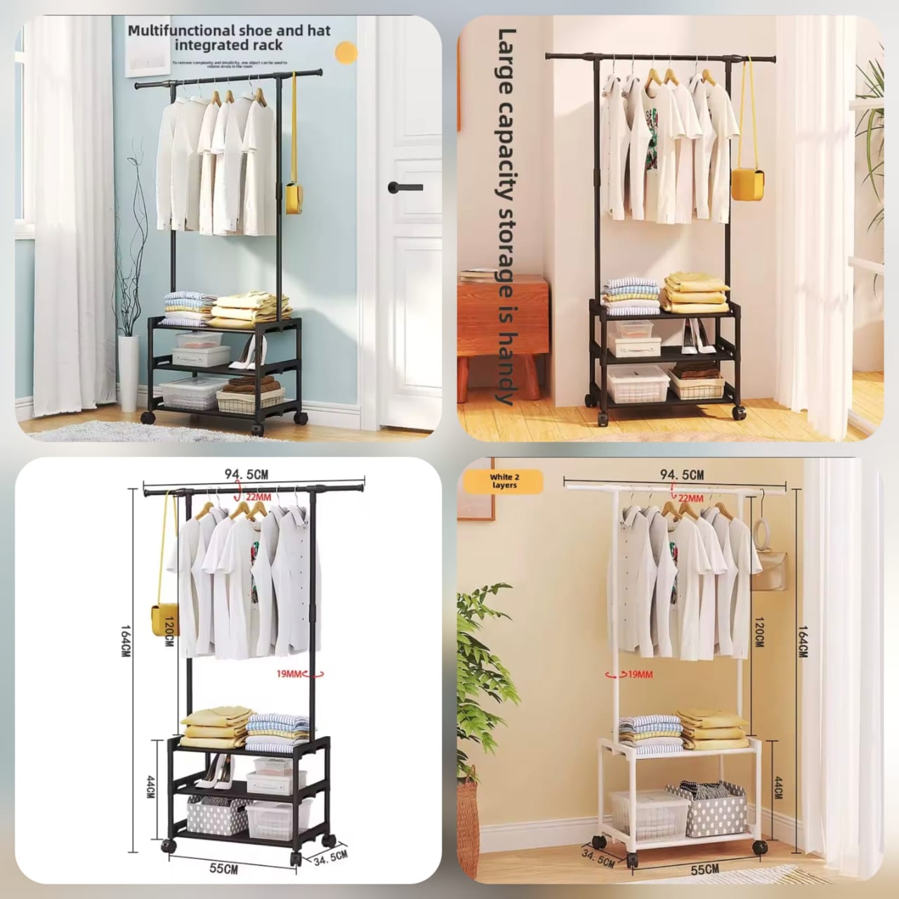 Attachable Clothes Rack (2 Layer)
