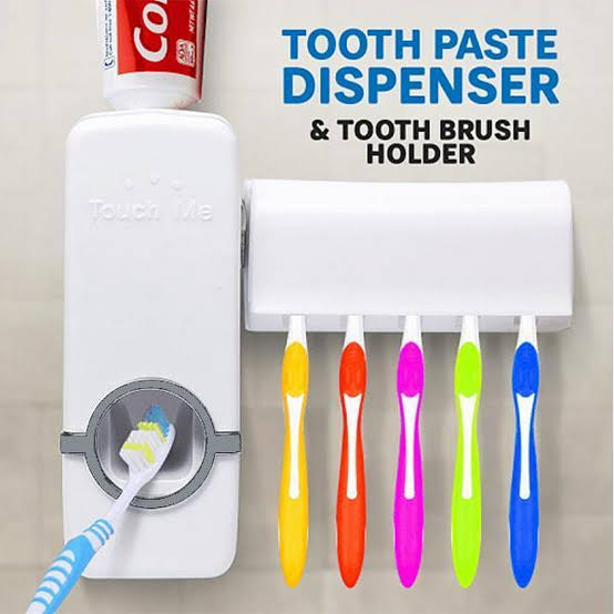 Toothpaste Dispenser & Tooth Brush Holder