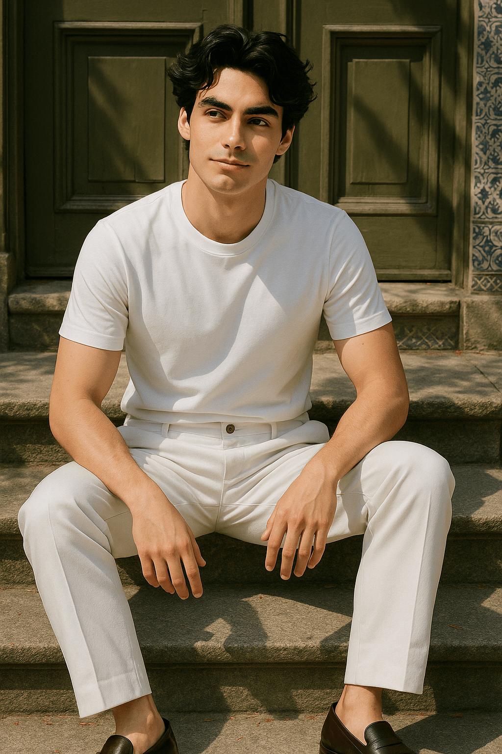 Men’s Cotton Plain Round Neck T-Shirt – 1 Pc