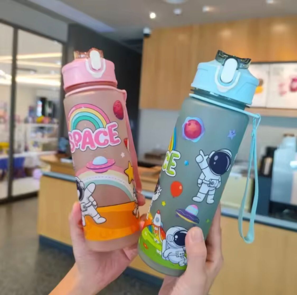 650 ML Rainbow Space Bottle | Stylish, Durable & Colorful | BLUEMOON GADGETS