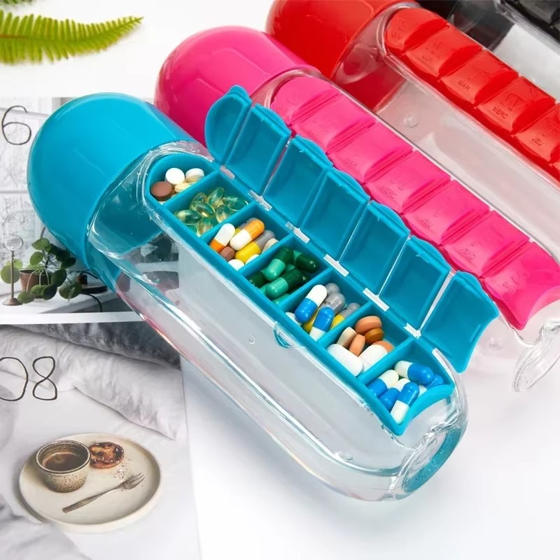 2-in-1 Pill box + Water bottle 
